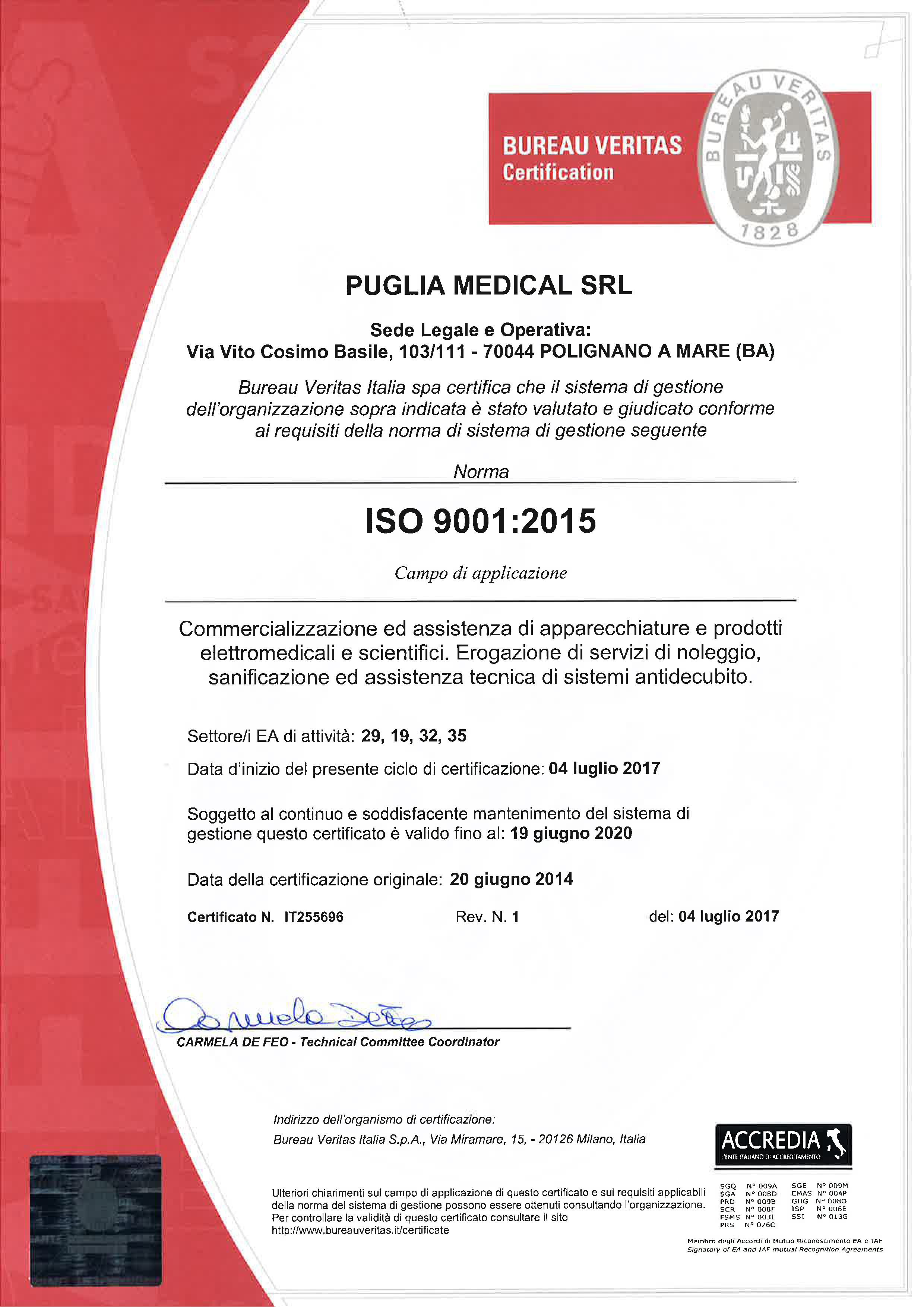 UNI EN ISO 9001:2015